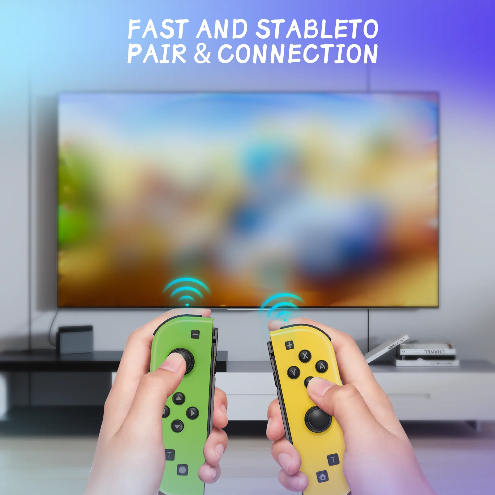 Für Nintendo Switch/iOS/Android/PC Wireless Controller, Turbo Vibration Wake-up Griff für BT Video Game Controller