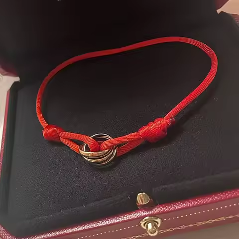 Classic luxury jewelry S 925 silver three ring tri color cross couple bracelet. Holiday gifts. Not fading. Not allergic