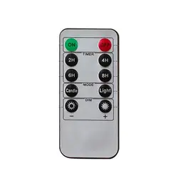 LED Candle Remote Control 10-Key Battery Operated Remote Control With Timer For Realistic Flameless LED Candles Events Tealight