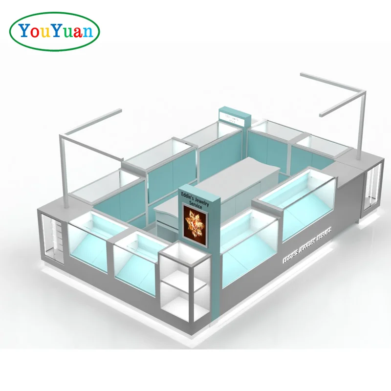 (customized)YOUYUAN Jewellery counter display odm jewellery kiosk showroom jewelry shop cabinet display counter store