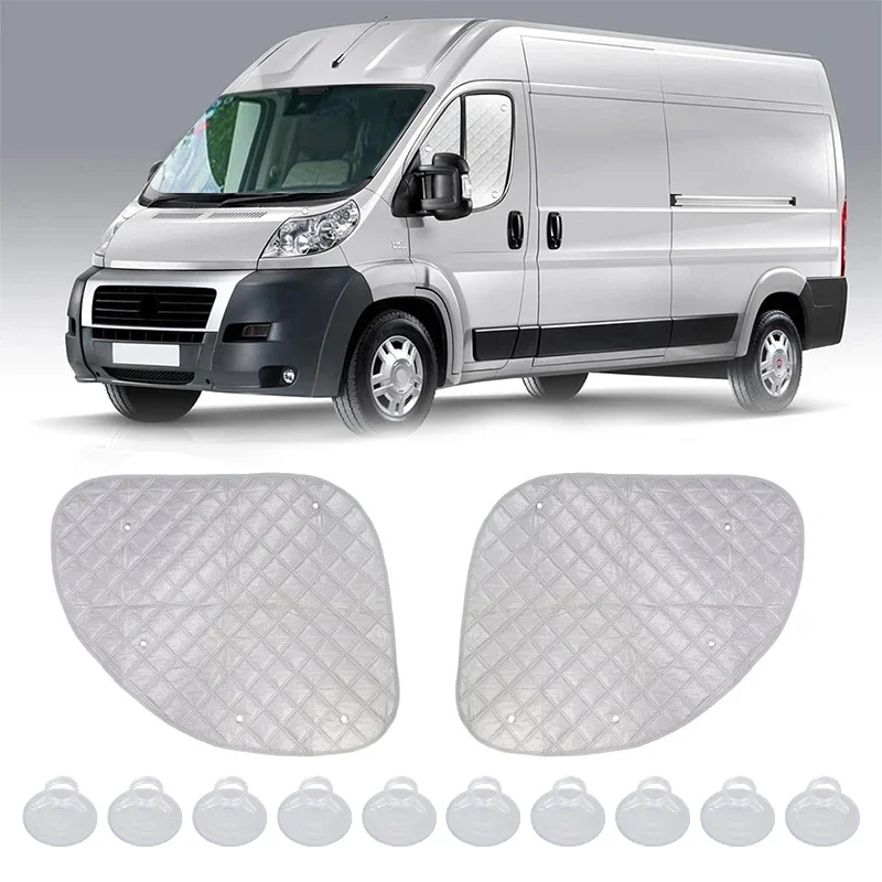 Car Internal Sunshade Blind Reflective Heat Anti-UV Windshield Sunshade Windscreen Cover Auto For Ducato 2006-2022 Citroen Relay