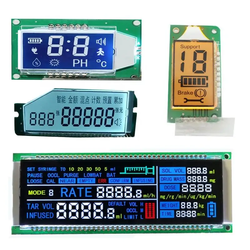 Small size broken code screen instrument detection temperature and humidity detection LCD display screen