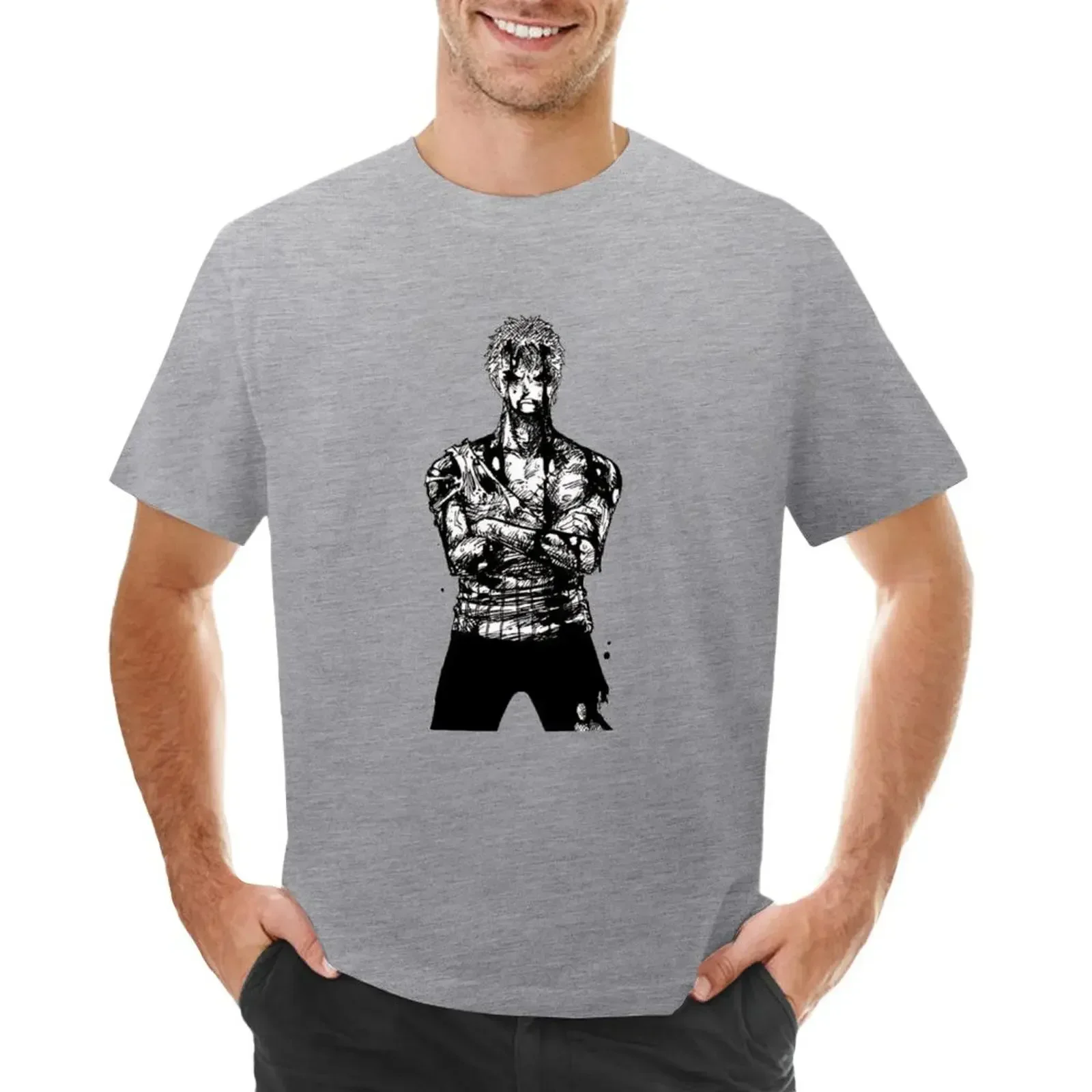 

Roronoa Zoro T-shirt sports fans tops anime clothes heavyweight Tshirt for men The A-Team Short Sleeve Tee Shirt Summer Clothing