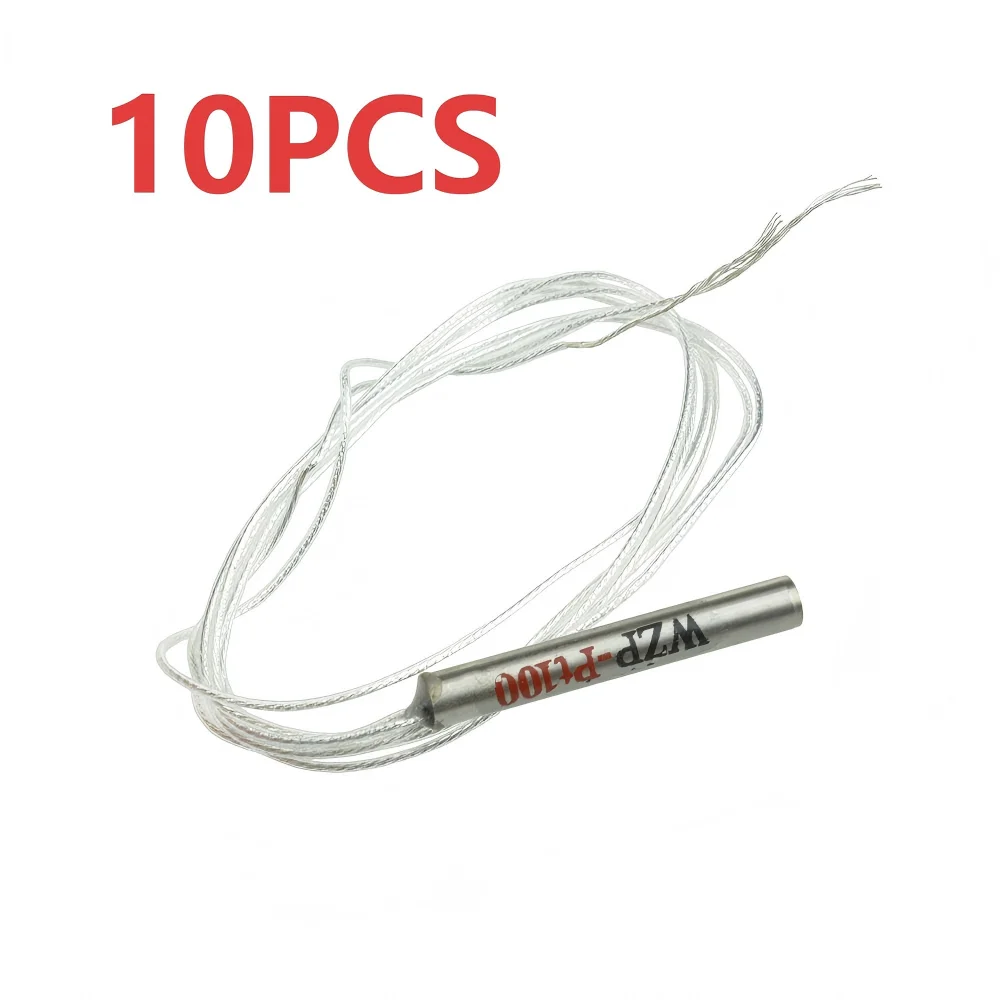 1-10Pcs PT100 Sensor Probe Platinum Thermal Resistance Waterproof Probe 4*30mm*50cm Micro Temperature Sensor Accessries