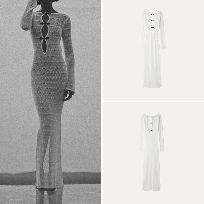 

Женское сексуальное пляжное прозрачное прикрытие n Long Sve Long Dr Spring 2025 из полиэстера 00%