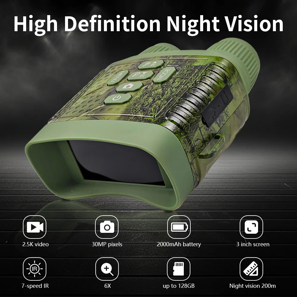 Infrared night vision device 2.5K 30MP dual tube night vision device for day and night dual-use security monitoring