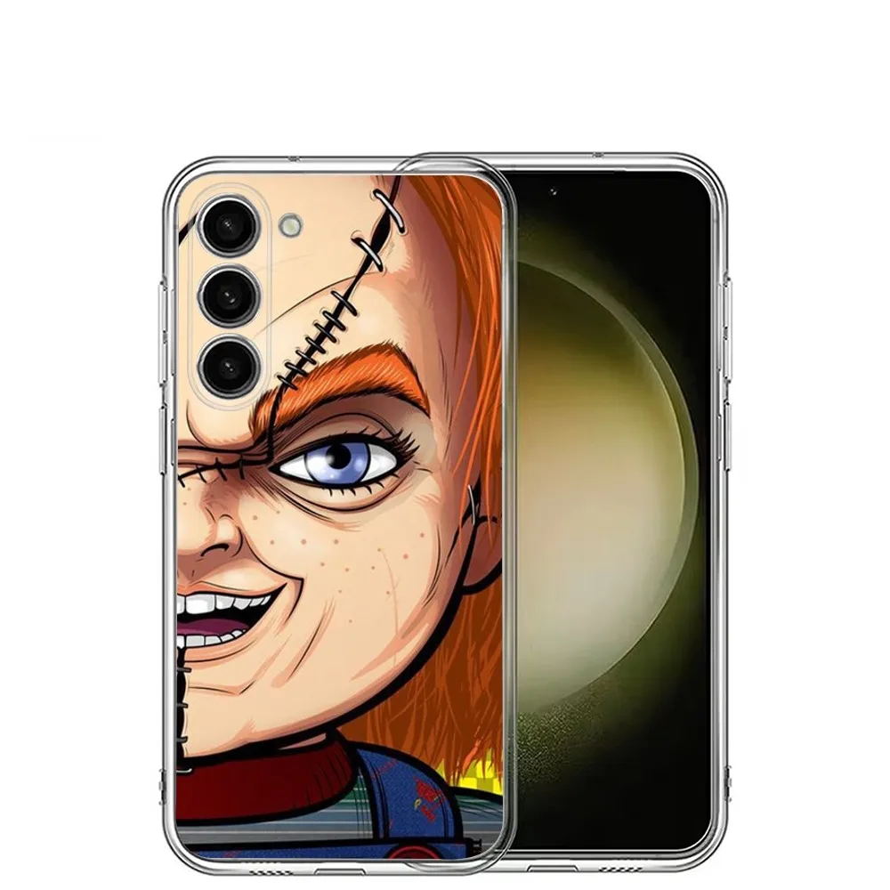 Cute C-Chucky-S F-Film Phone Case For Samsung Galaxy A71,70,52,40,51,31,A50,21S,30S,Note20,Transparent ,Cover