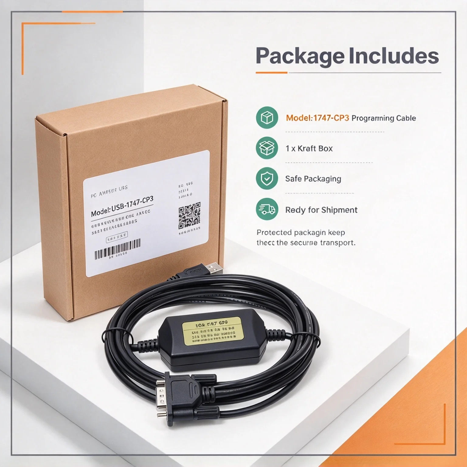 Enhanced PLC Programming Lead USB-1747-CP3, 3M USB to DB9 Female Cable for Allen Bradley SLC 5/03 5/04 5/05