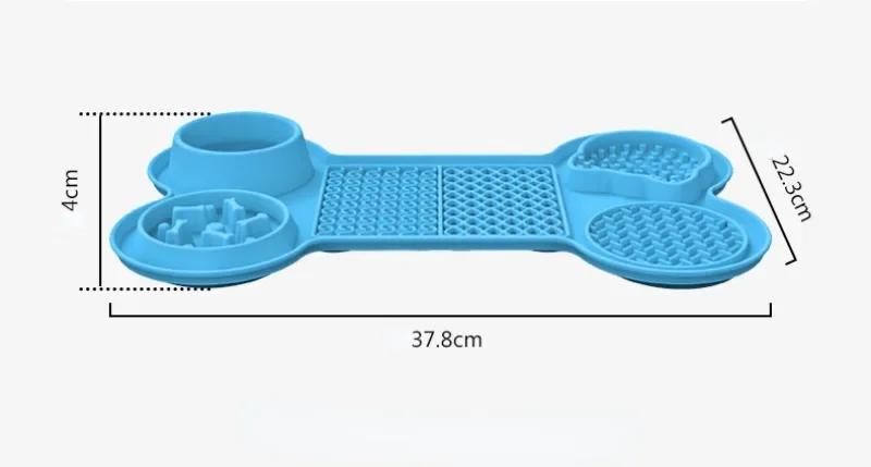 Slomo, Dog Slow Feeders Lick Mat, Boredom Anxiety Reducer; Perfect for Food, Treats, Yogurt, or Peanut Butter.