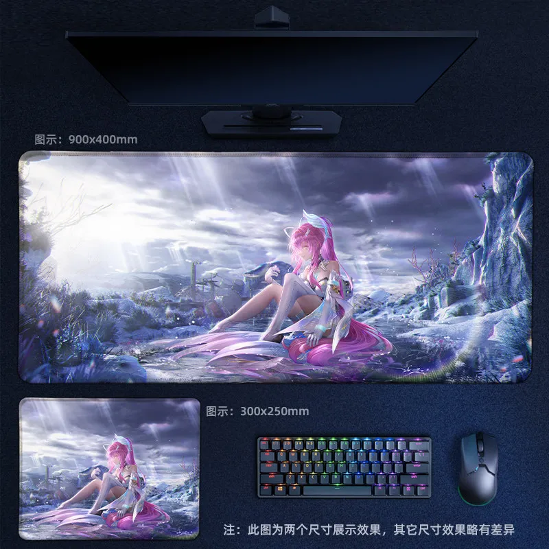 Pro Speed XXL Anime Style Gaming Mouse Pad Waterproof Non-Slip Rubber Stitched Oversized Desk Mat for PC Gamer Durable