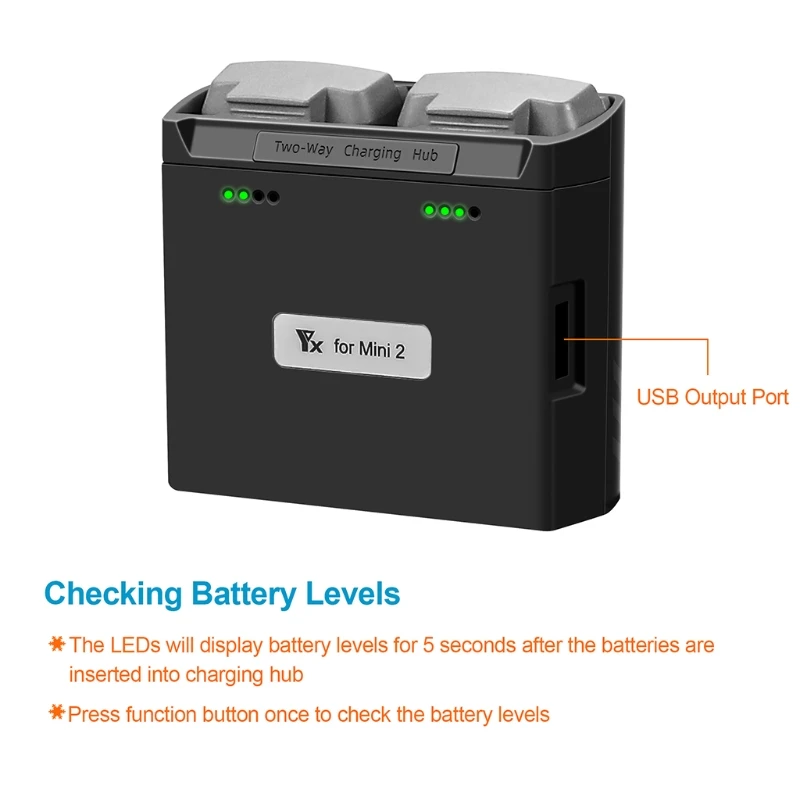 MINI 2-Way CHARGING HUB แบตเตอรี่ Manager ได้อย่างรวดเร็วชาร์จ อุปกรณ์เสริมสำหรับ Mini 2/MINI