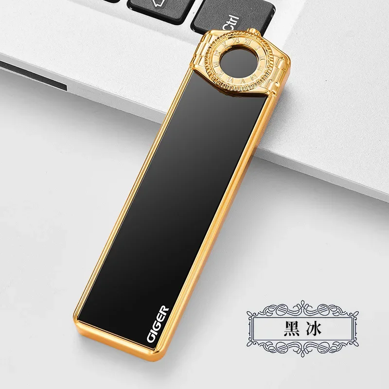 New type-c rechargeable lighter silent ignition ultra-thin personalized creative windproof cigarette lighter