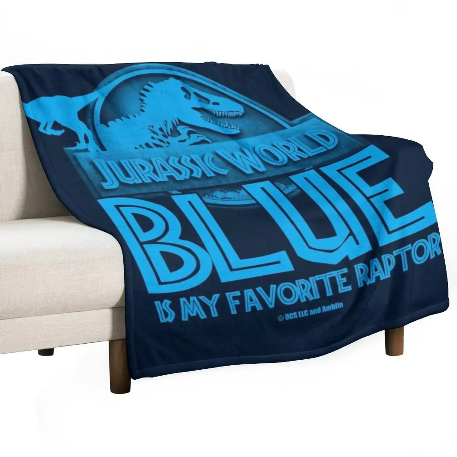 

Jurassic World - Blue is my favorite raptor Throw Blanket halloween for sofa Thins Blankets