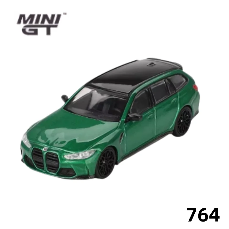 مينيجت 1:64 # 764 BMW M3 Travel Edition نموذج سيارة من السبائك الخضراء، ألعاب للأولاد، قطع تجميع الكبار، هدايا عيد ميلاد الأطفال