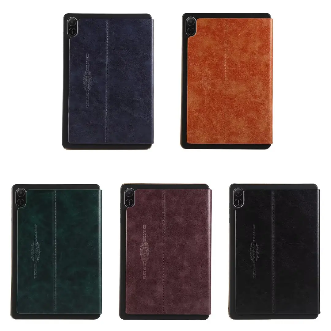 TPU Back Stand Case For Huawei Honor X8a 2024 11inch Model NDL-W09 Solid Printed Cover Shockproof Tablet Shell Luxury PU Leather