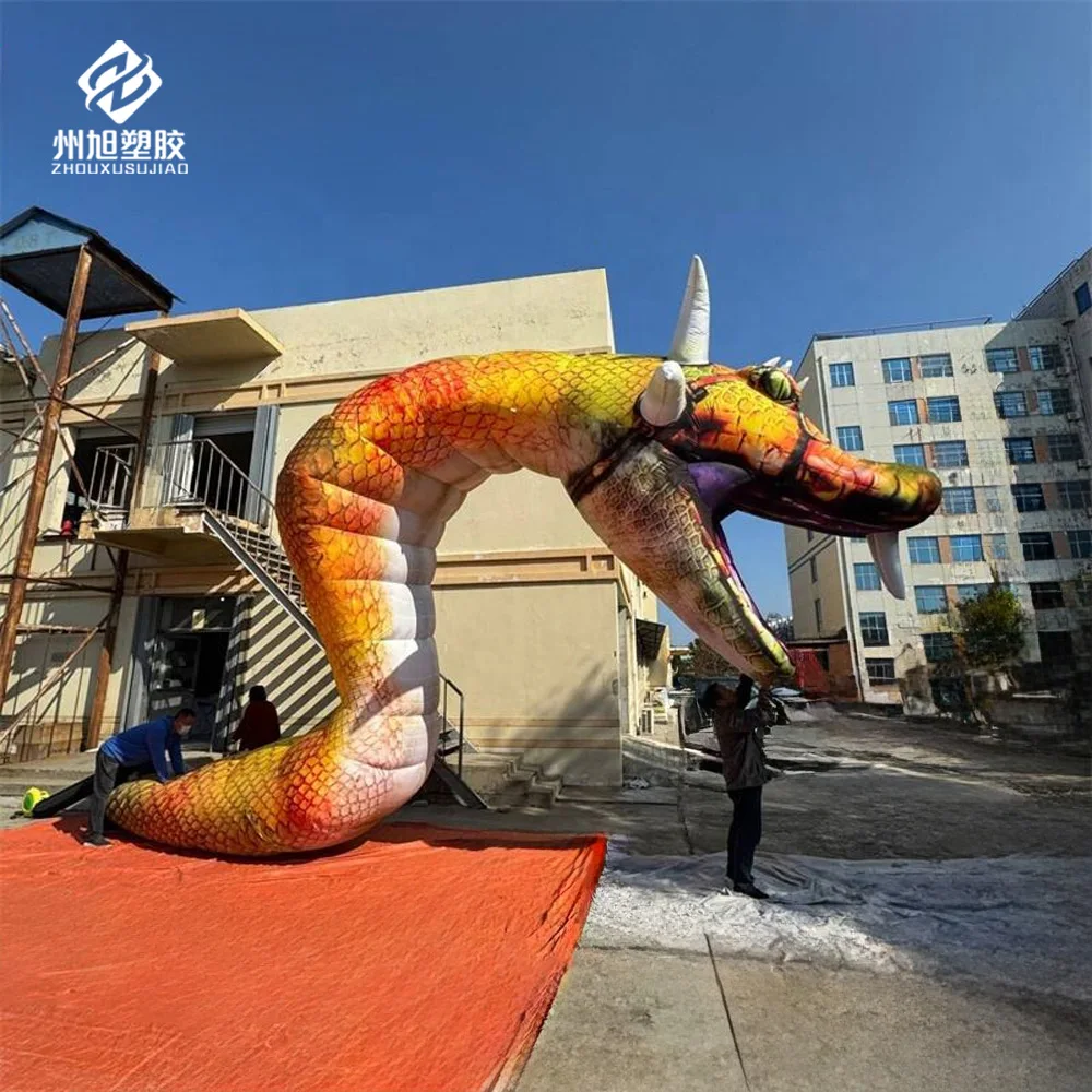 Inflatable snake dragon, Halloween inflatable monster snake decoration, for festival event venue display