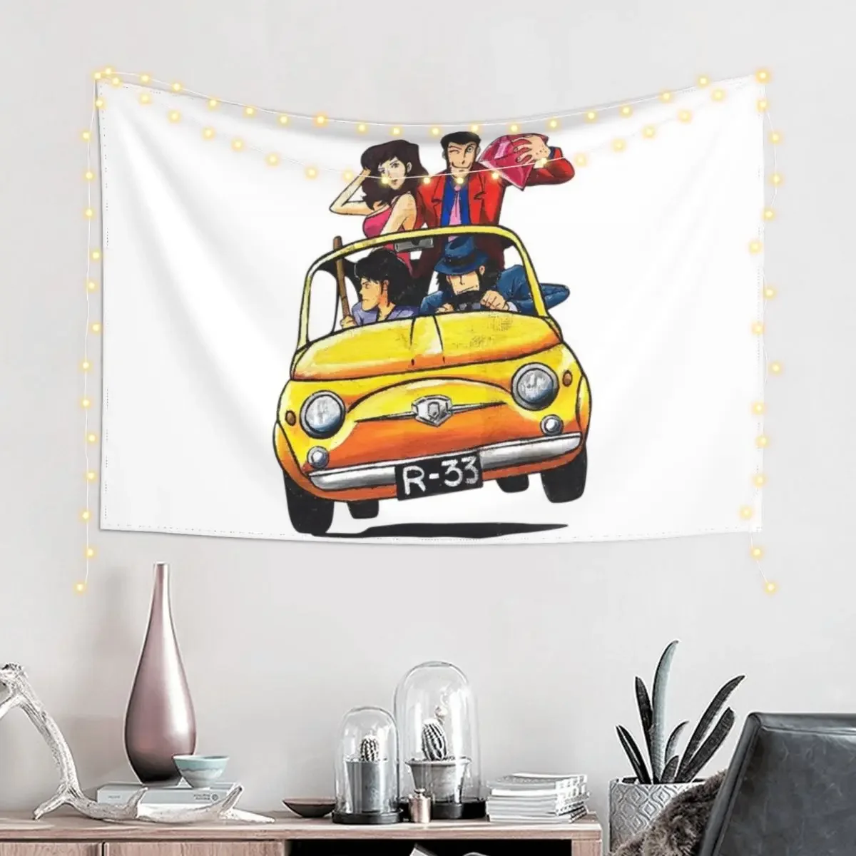 Lupin III - 500 Tapestry Decoration Bedroom Wall Art Aesthetics For Room Tapestry