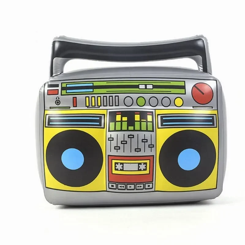 Theme Party Decorations Props Hip Hop Inflatable Radio Boombox Inflatable Microphones 80s 90s  Theme Disco Birthday Party