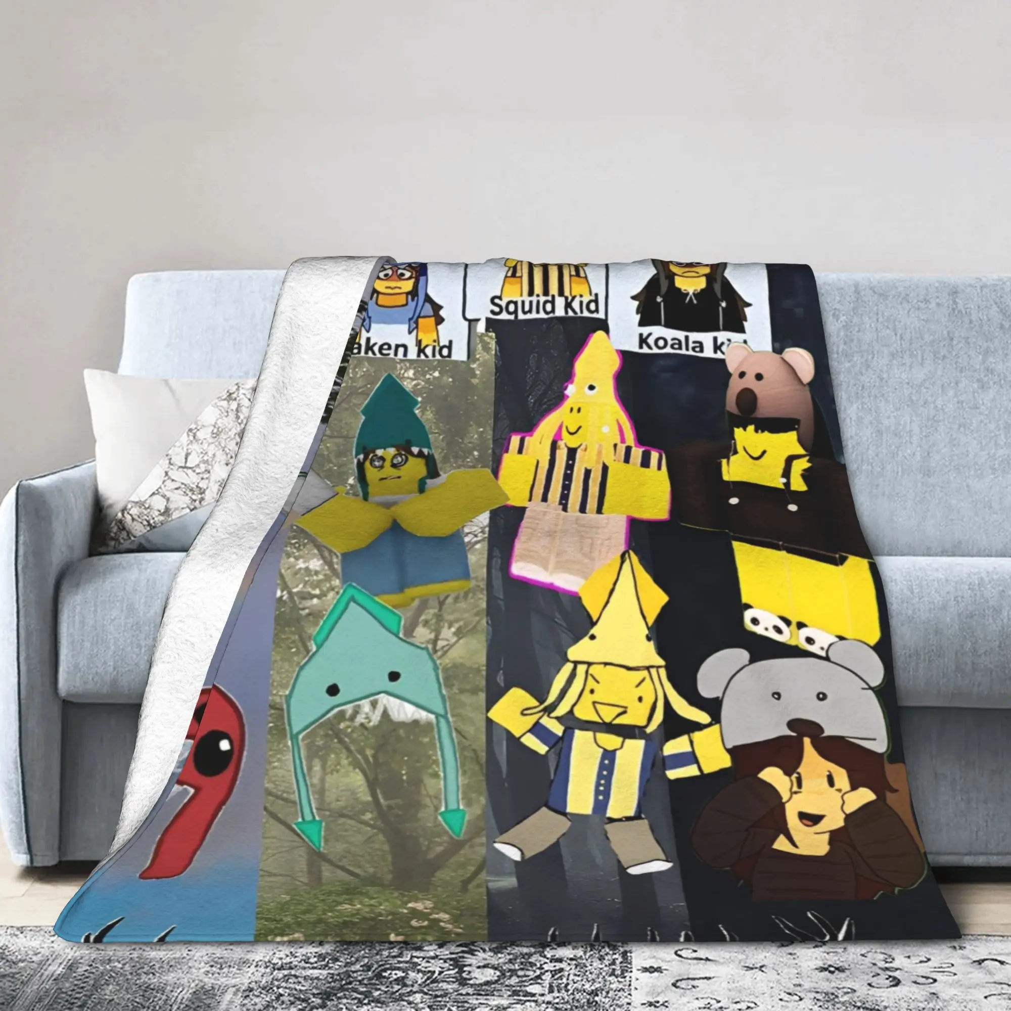 Relax 99 Nights in the Forests Blanket Stuff Room Decorative Video Games Blanket Throw Lightweight Thin Flannel for Couch