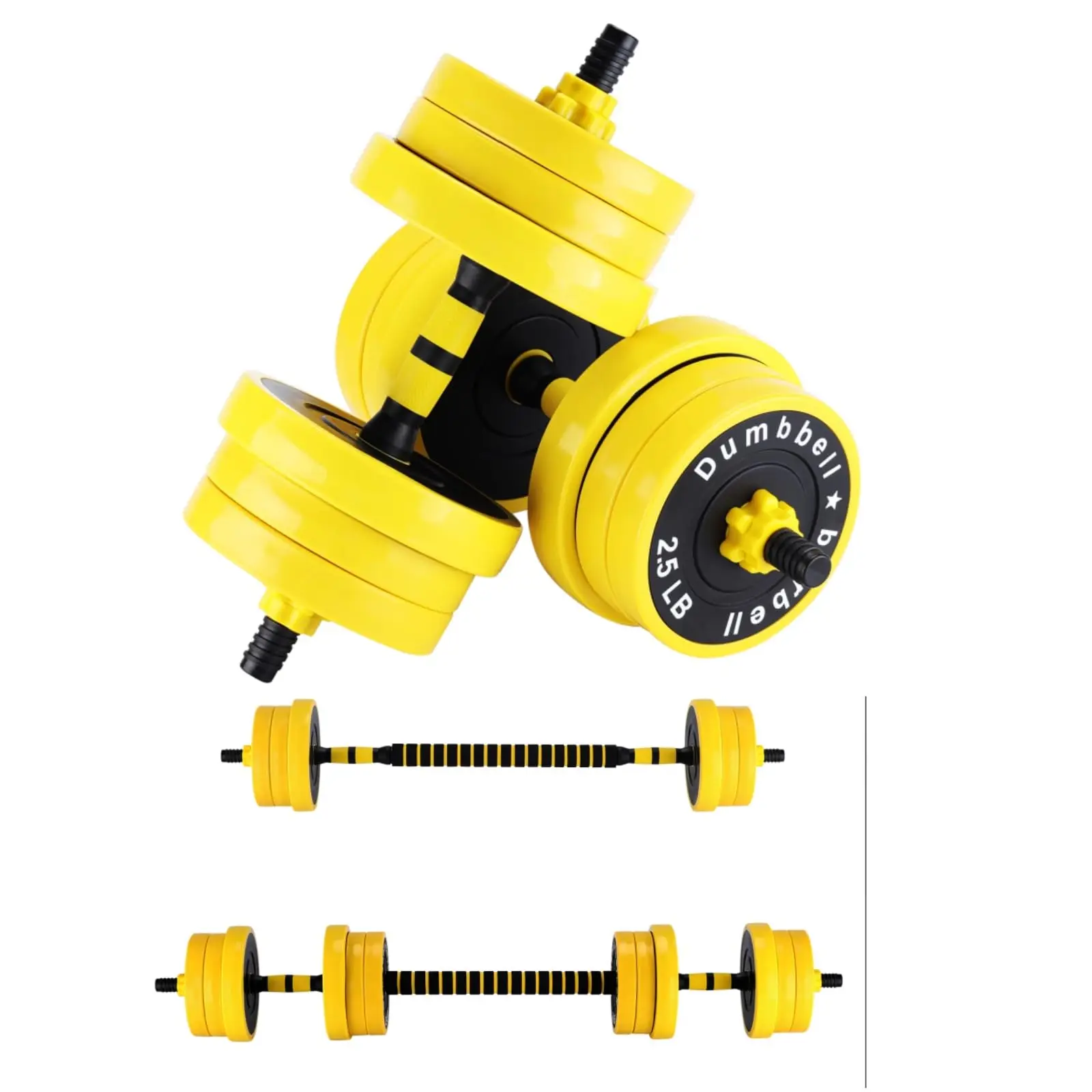 Adjustable Dumbbell Weight Set 44 Lbs, Dumbbell Weights With Pe Coating and Comfortable Handle for Home Gym