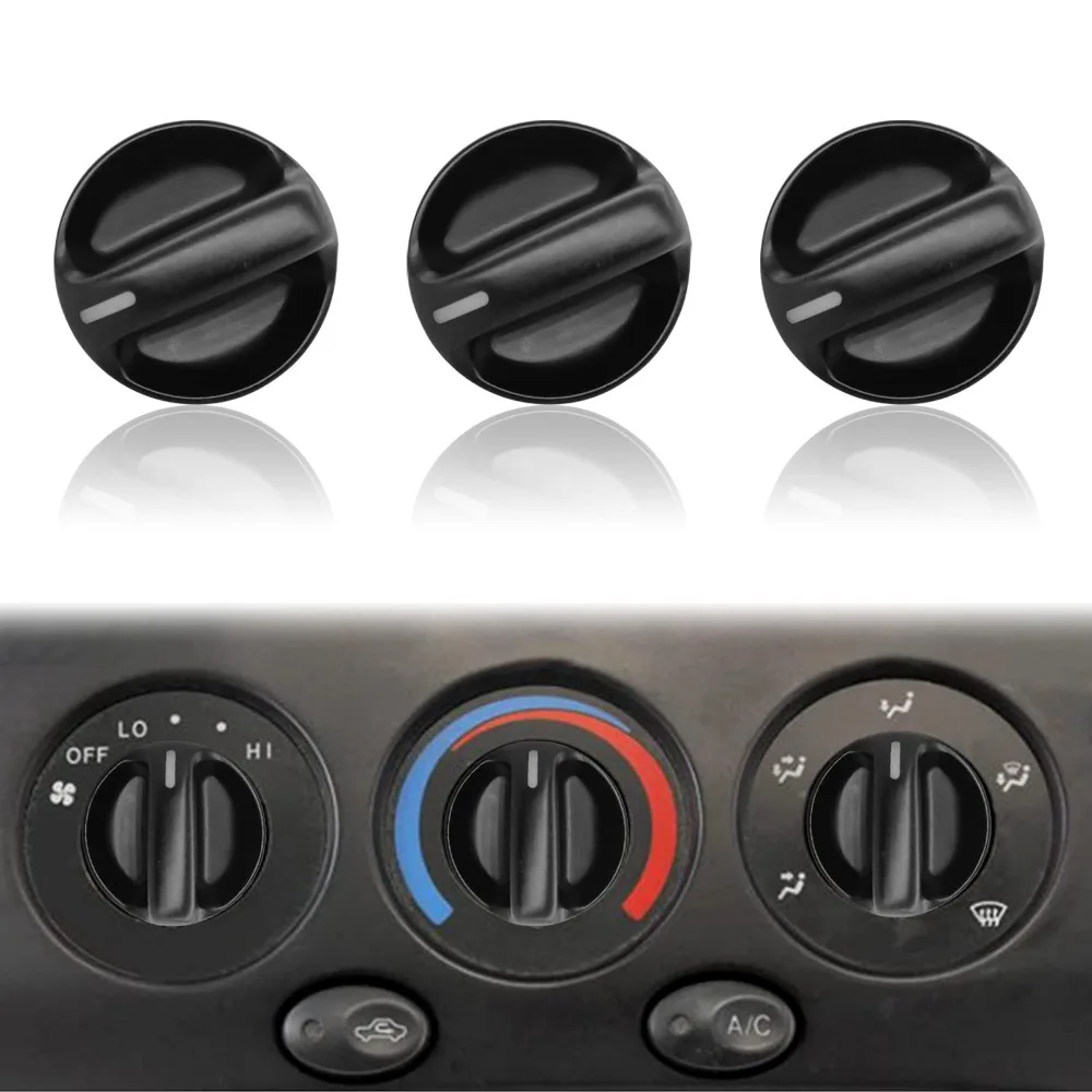 Car Accessories 3Pcs Heater A/C Air Condition Fan Control Knob for Toyota Tundra 2000 2001 2002 2003 2004 2005 2006 55905-0C010