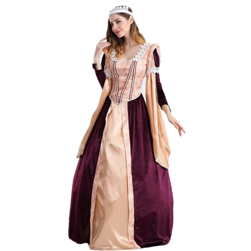 

Halloween Carnival Party Sexy Medieval Retro Royal Court Queen Princess Dress Adult Egyptian Cleopatra Goddess Cosplay Costume