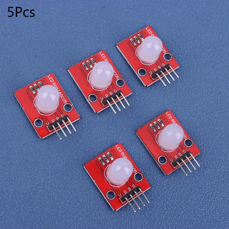 5Pcs 5V 10mm Full Color Three-color Compatible RGB LED Module140C5 Electronic Building Blocks For Arduinos DIY Starter Kit