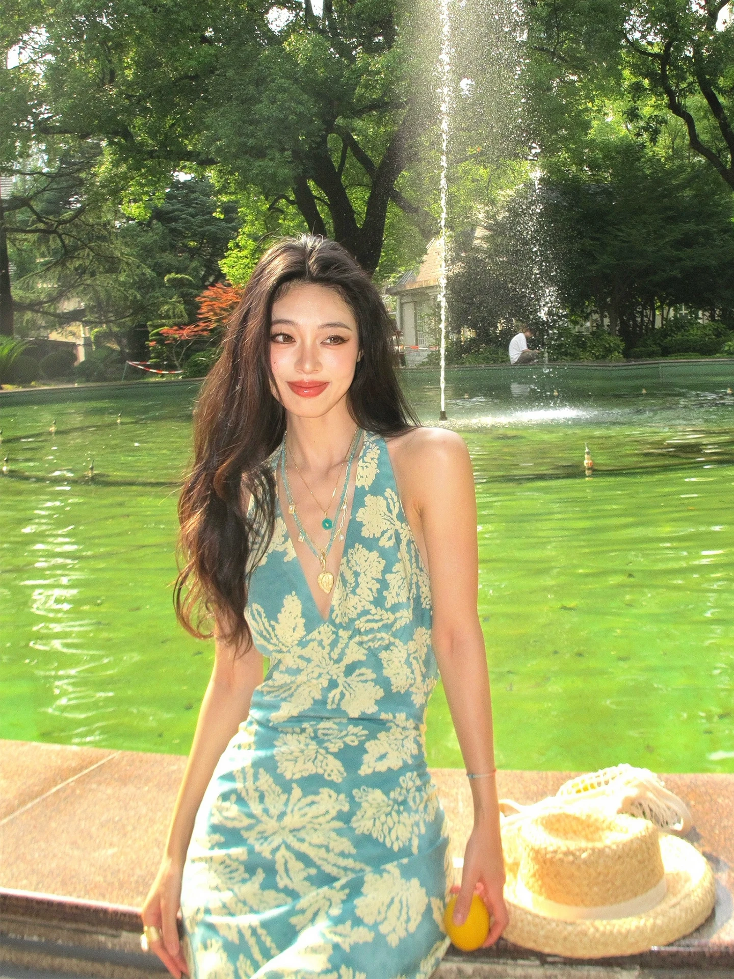 Floral Print Off-oulder Svel Dr Women's Vaion Bal Long Dr Hanging Ne ter Sle Printing A-Line Skirt