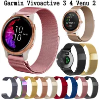 20mm 22mm Strap For Garmin Vivoactive 3 4 Band Watch Venu 2 SQ Forerunner 645 255 Wristband Bracelet Milanese Loop Correa Venu2