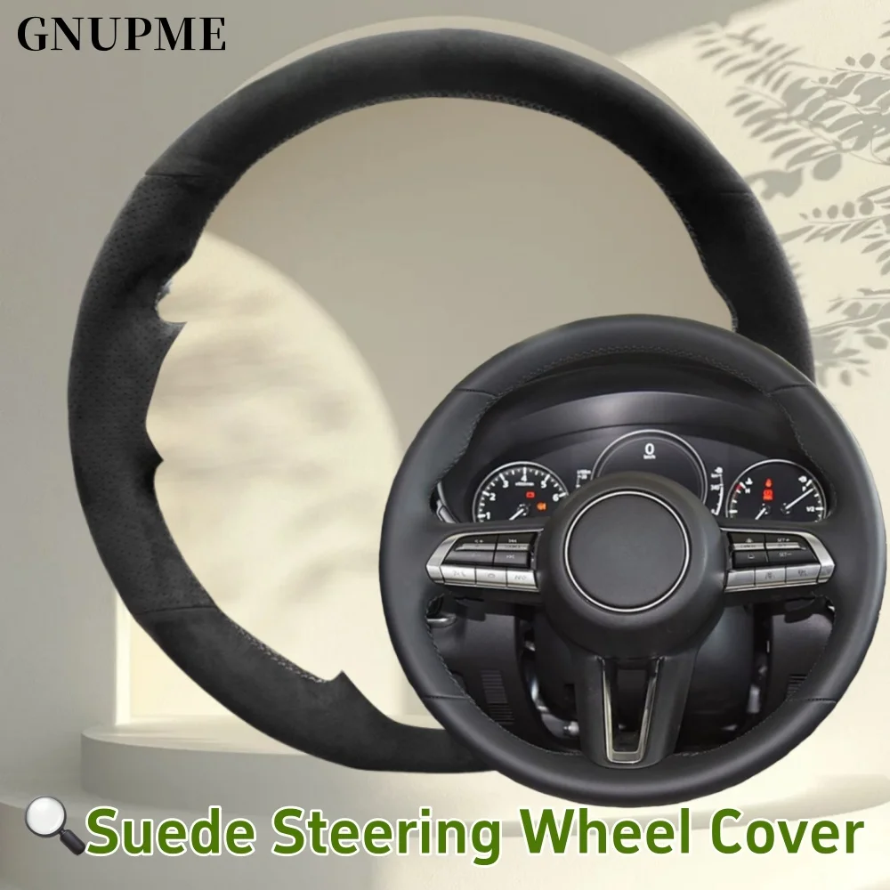 

Изготовленный на заказ оплетка на руль автомобиля, замшевый чехол для Mazda 3 CX-30 CX30 Axela 2019-2020, автомобильная пленка на руль, аксессуары для салона автомобиля