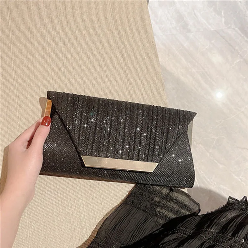 Mulheres Exquisite Evening Bag Festa Banquete Glitter Purse Lady Elegante Embreagens De Casamento Bolsa Feminina Cocktail Chain Shoulder Bag