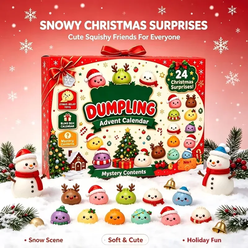 2027 Christmas Countdown Calendar 3D Decor Fidget;; Doll Advent Calendar Surprise;; Box Stress Relief Toy New Year Holiday Gift
