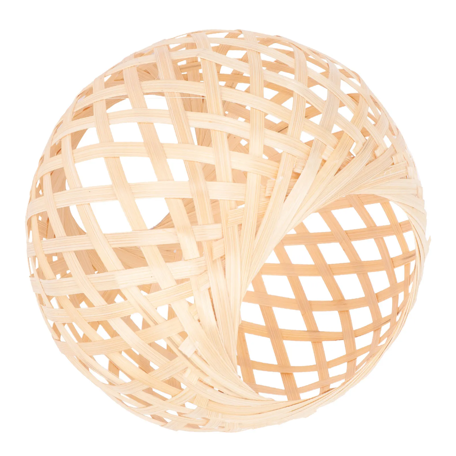 Bamboo Weaving Lampshade Hand Woven Retro Light Cover for Indoor Decor Ceiling Lamp Accessory Soften Light Design