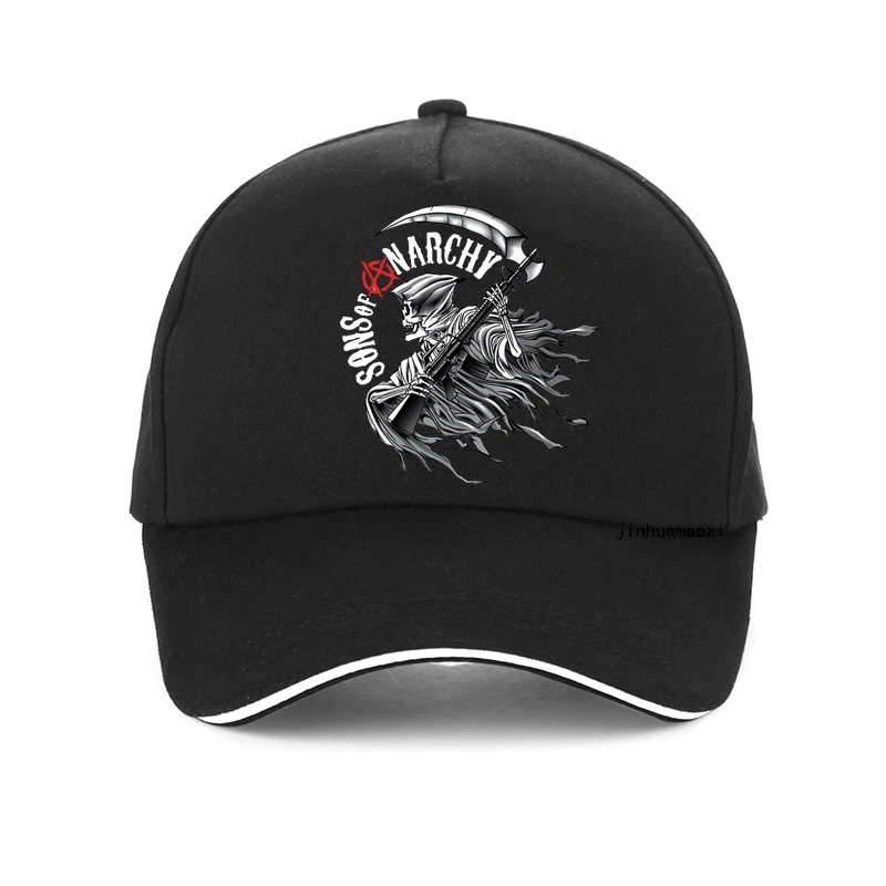 SAMCRO Baseball Cap SOA Sons of Anarchy Skull Punk Motorcycle Caps Casual Snapback Hat Fashion High Quality Racing hat