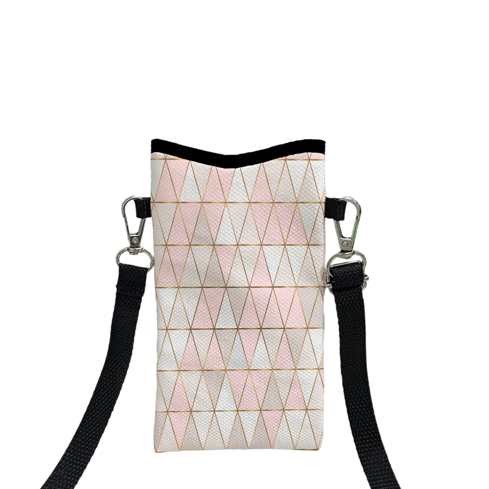 

Abstract Black-and-whitePhone Pouch with Lanyard, Exquisite Pattern Print Crossbody Bag Shoulder Bag Mobile Phone Case8.8
