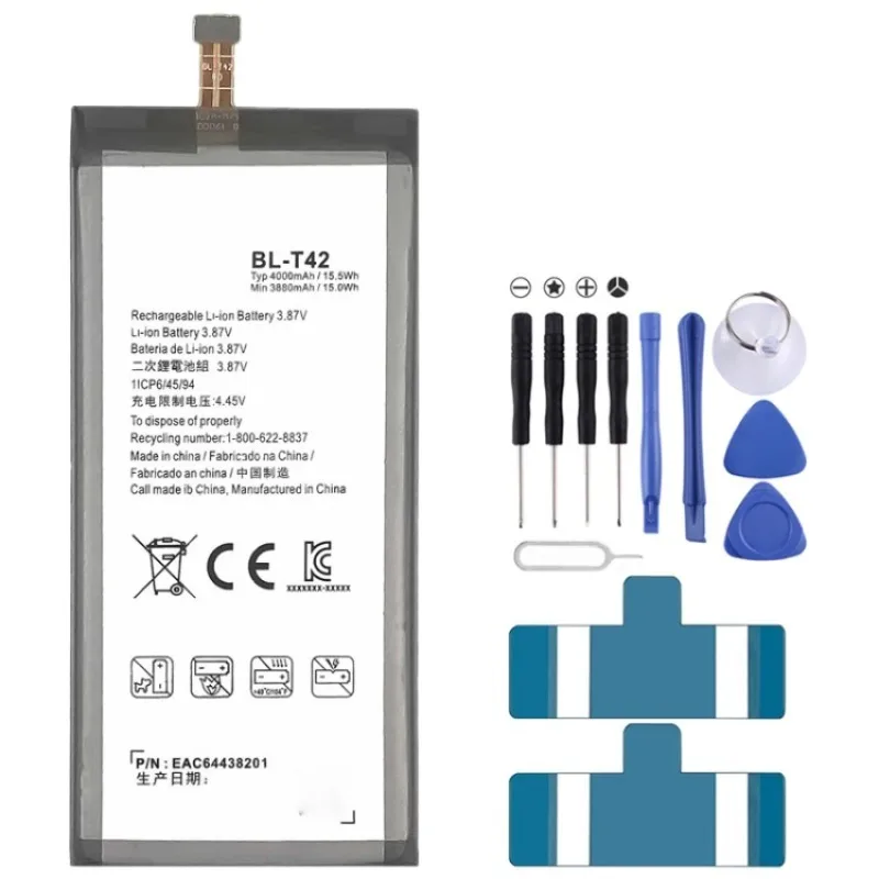 For LG V50 ThinQ V50S G8X, BL‑T42 4000mAh 3.87V Original Lithium‑ion Battery, Dual‑Fuse Protection Cell ,High‑Safety
