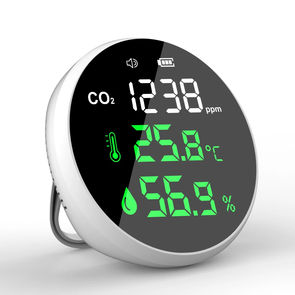 Dienmern nuovo DM1305 rilevatore di qualità CO2 a parete Display a LED Tester sensore di temperatura e umidità, sistema di monitoraggio domestico