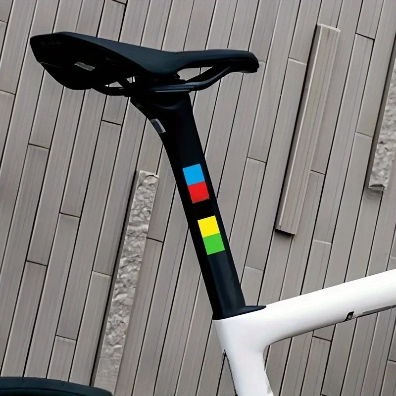 2-Piece UCI Champion Rainbow Sticker - Waterproof and Durable Vinyl Bike Frame, Front Fork, Upper Tube and Handlebar Sticker image 4