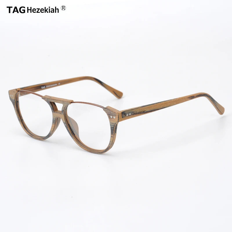 

TAG Hezekiah glasses frame men women T5356 Eyeglasses optical Myopia reading prescription Acetate Imitation wood grain Eyeweas