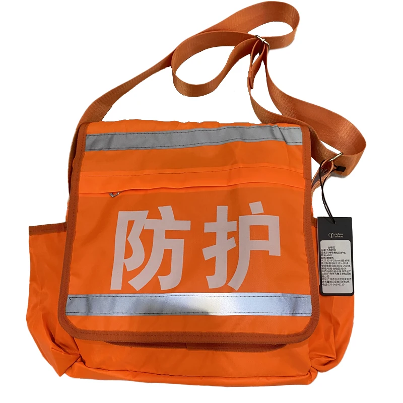 Canvas Reflective Warning Crossbody Bag Shoulder Bag Protective Bag Signal Bag Tool Kit Orange Yellow Model Ab02