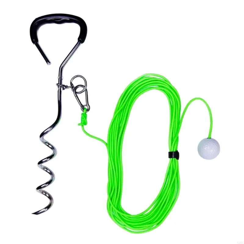 أداة تدريب الجولف المحمولة جولف سوينغ حبل مدرب مع أظافر أرضية