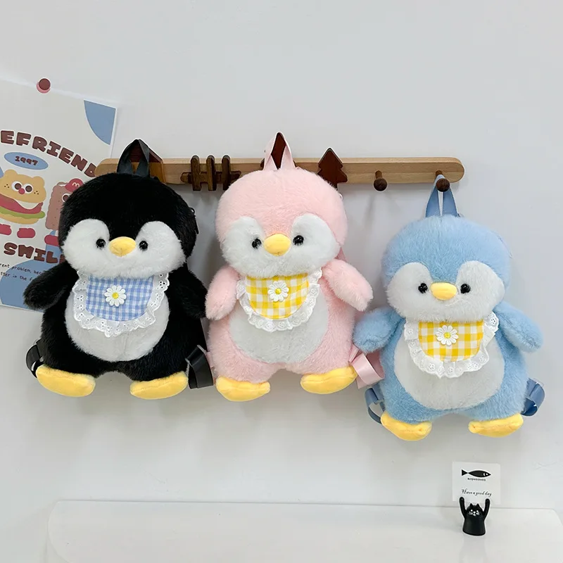 Kawaii Plush Backpacks Stuffed Animal Penguin Bags Cute Children Teenager Gifts Soft School Backpack