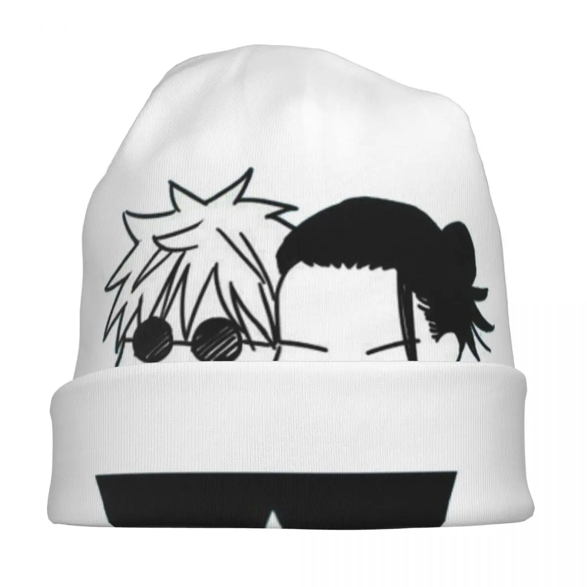 Gojo Satoru And Geto Suguru Skullies Beanies Hats Warm Autumn Winter Outdoor Cap Knitted Bonnet Caps for Unisex Adult