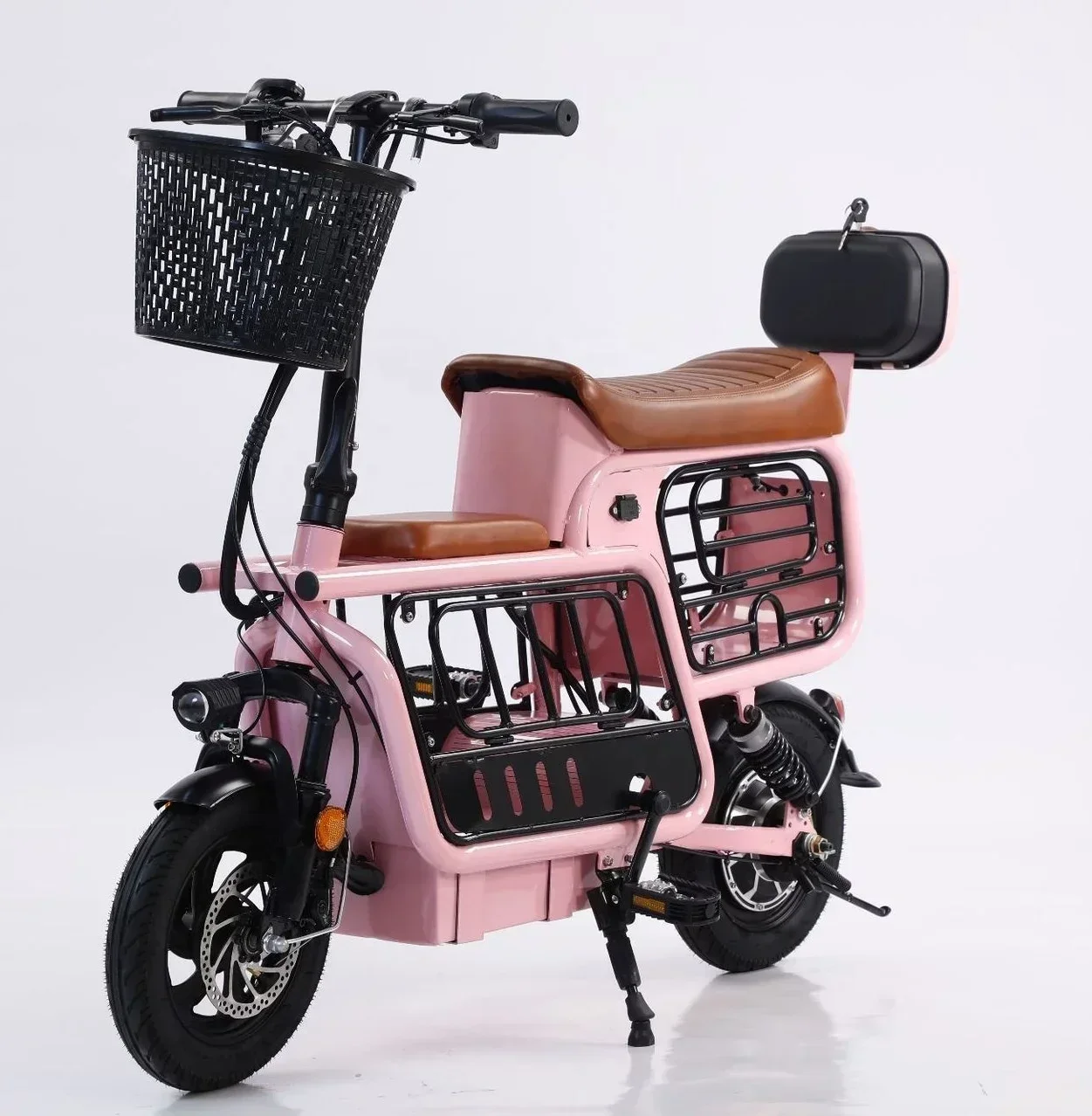 

Durable 12" Electric Mini Scooter Pet Dog go Bike Big Large Capacity Storage rier Bike 350W 48V 10Ah 15Ah 20Ah In Stock