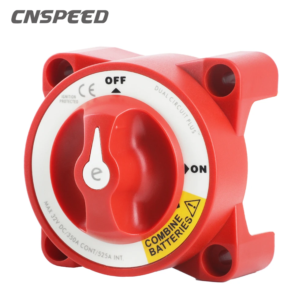 

12V-32V Battery Rotary Switch Isolators W/Alternator Field Disconnect 350 Amp E-Series CNSPEED For Car Truck Ship Speedboat