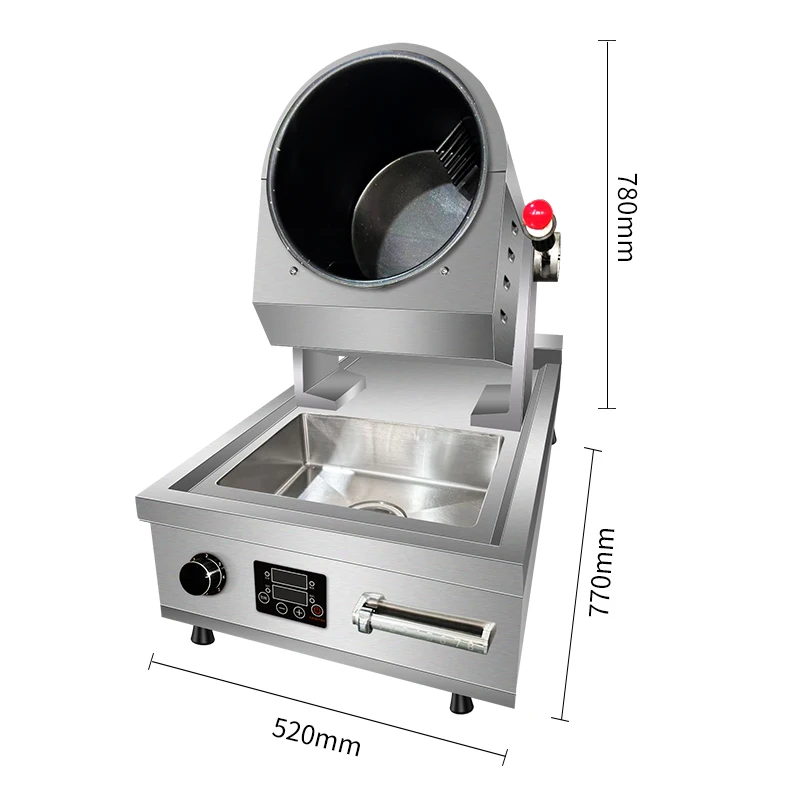 stir-frying machine Automatic rotation Guangdong automatic cooking machine Gas fried rice Kitchen wok 110v Electric with sink