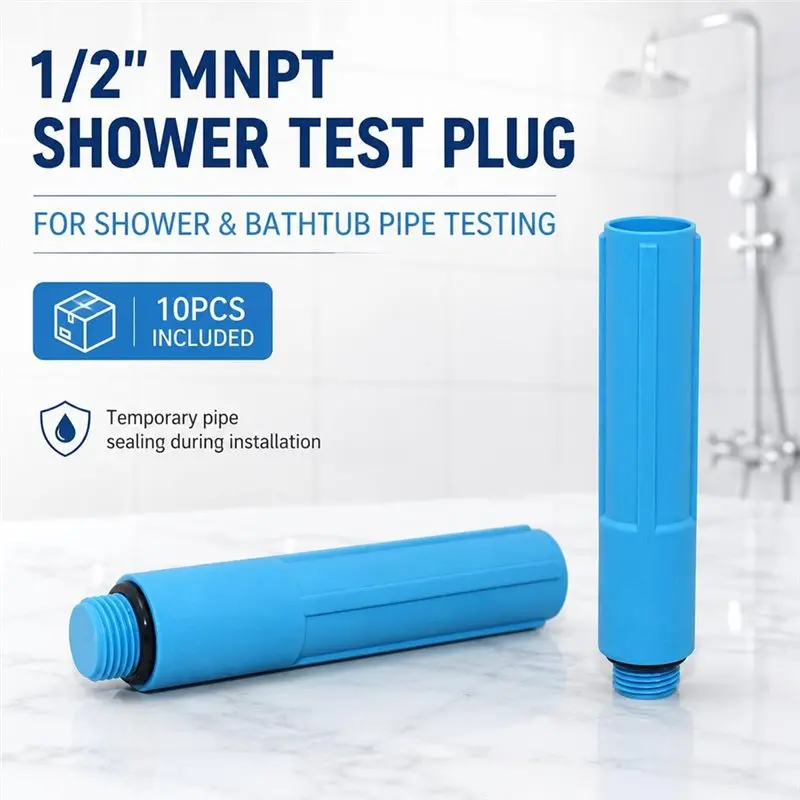 Hot-10PCS 1/2Inch MNPT Shower Test Plug Reusable 1/2 Fittings