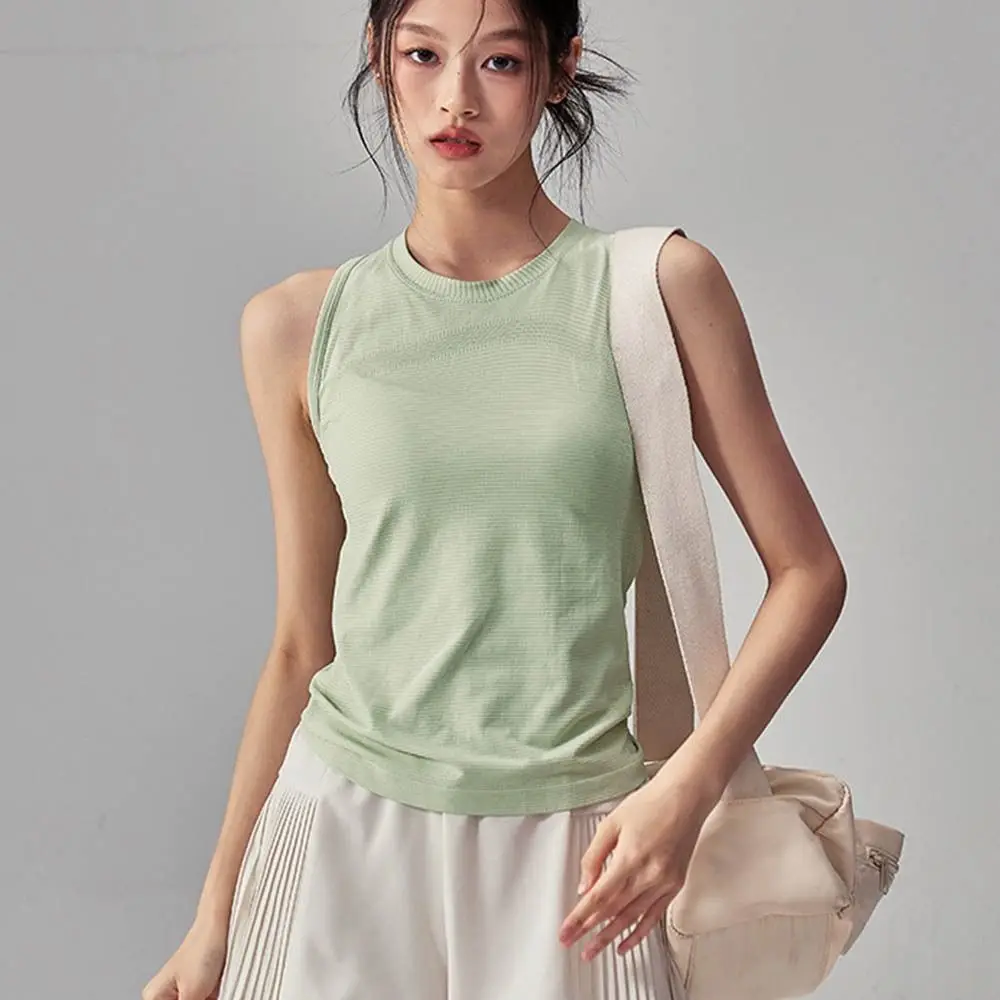 

Casual Sleeveless Women Yoga Vest Quick Dry Short Sleeve Gym Shirt Slim Design Fitness Training Vest Running Sportswear