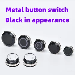12/16/19/22/25/30mm metal push button switch ultra short micro travel thin oxide black 3V 6V 12V 24V momentary self-resetting