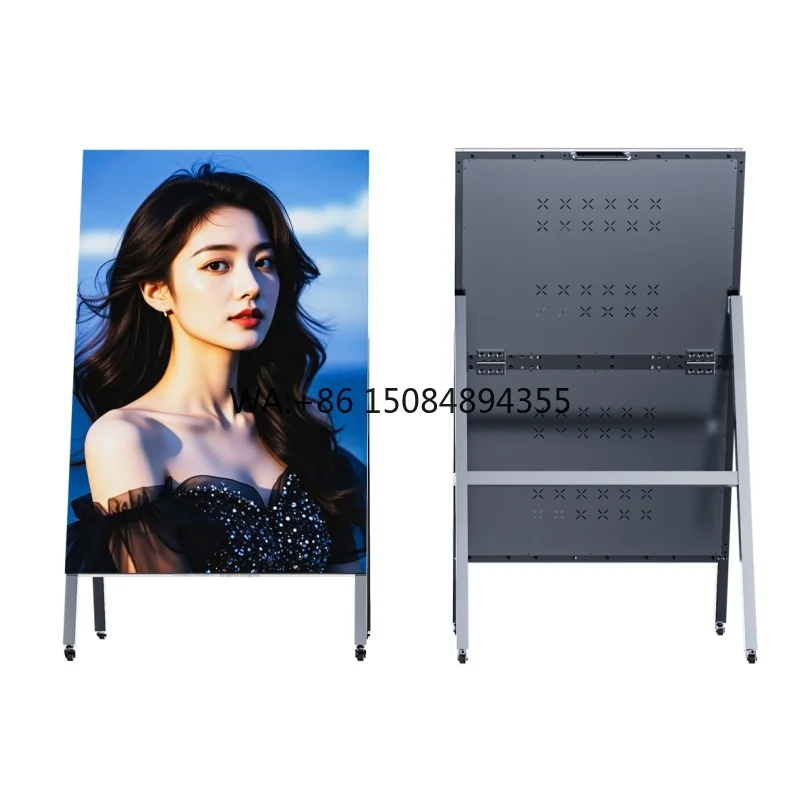 

P1.8/P2.5 Gob Foldable Portable Wireless LED Poster Digital Signage HDR10+ IP66 Waterproof 3-Year Warranty for Exhibition Event